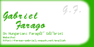 gabriel farago business card
